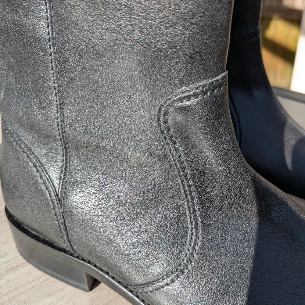Cole Haan Mens Nike Air Black Mid-Calf Boots 8